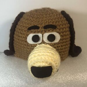 Puppy  Dog 🐶 knit hat  Adult Size by The Head Said